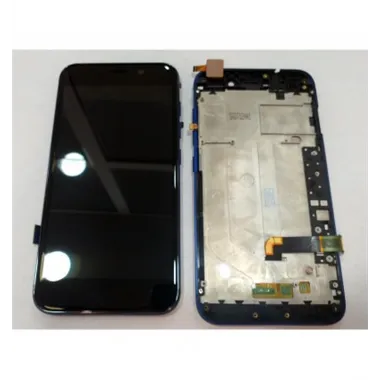 Wiko Wim Lite pantalla lcd + tactil negro + marco azul