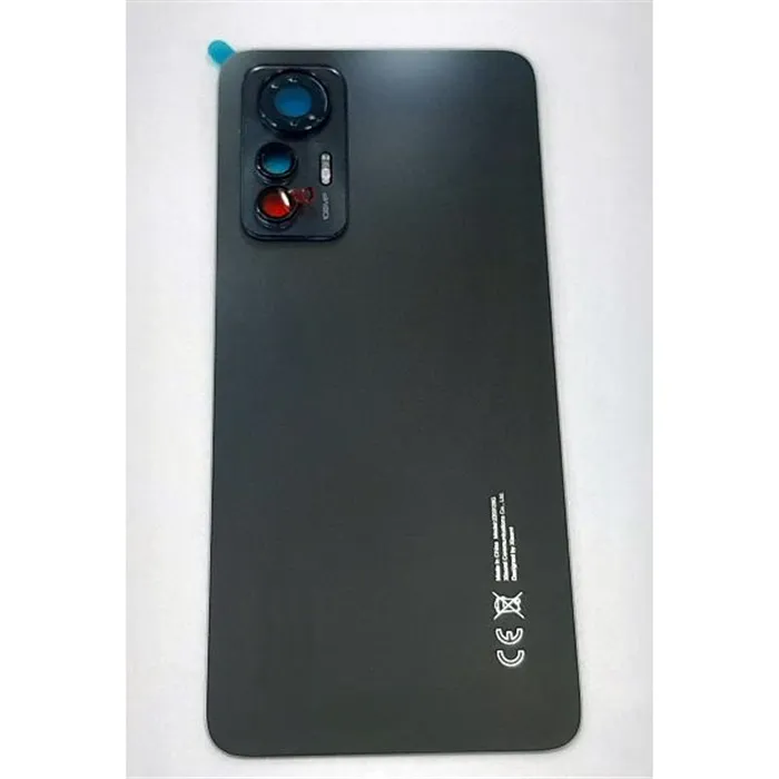 Tapa trasera o tapa bateria negra para Xiaomi 12 Lite mas cubierta camara