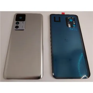 Tapa trasera o tapa bateria plata para Xiaomi 12T / 12T Pro mas cubierta camara CSL