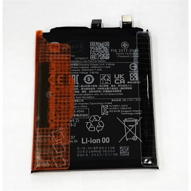 Bateria BP4G 4500mAh para Xiaomi 13 46020000EA1G Service Pack