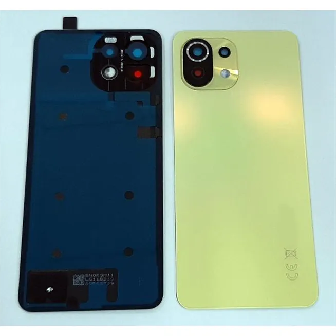 Tapa trasera o tapa bateria amarilla para Xiaomi MI 11 Lite mas cubierta camara