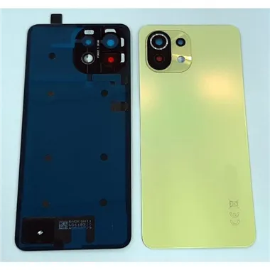Tapa trasera o tapa bateria amarilla para Xiaomi MI 11 Lite mas cubierta camara