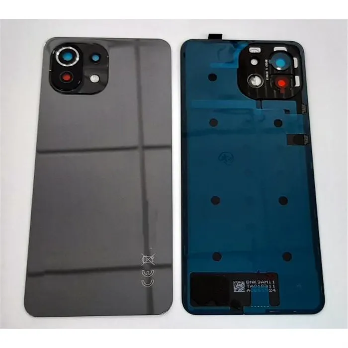 Tapa trasera o tapa bateria negra para Xiaomi MI 11 Lite mas cubierta camara
