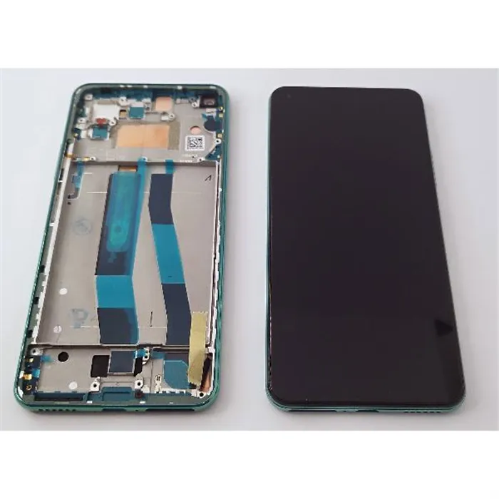 Pantalla lcd para Xiaomi Mi 11 Lite 5G mas tactil negro con marco verde 56000H00K900 Service Pack
