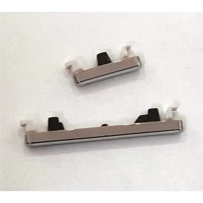Set 2 botones blancos para Xiaomi Mi A3 Mi CC9e M1906F9SH M1906F9SI calidad premium