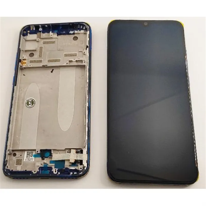 Pantalla lcd para Xiaomi Mi A3 Mi CC9e 5610100380B6 mas tactil negro mas marco azul Service Pack