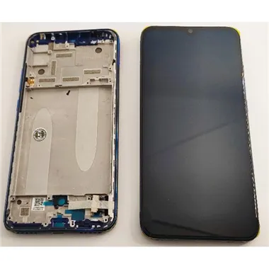 Pantalla lcd para Xiaomi Mi A3 Mi CC9e 5610100380B6 mas tactil negro mas marco azul Service Pack
