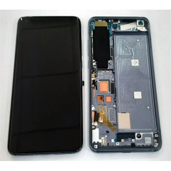 Pantalla lcd para Xiaomi Mi 10 5G Xiaomi Mi 10 Pro 5G 56000400J100 mas tactil negro mas marco gris Service Pack