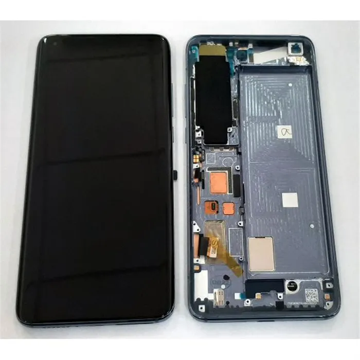 Pantalla lcd para Xiaomi Mi 10 5G Xiaomi Mi 10 Pro 5G 56000400J100 mas tactil negro mas marco gris Service Pack