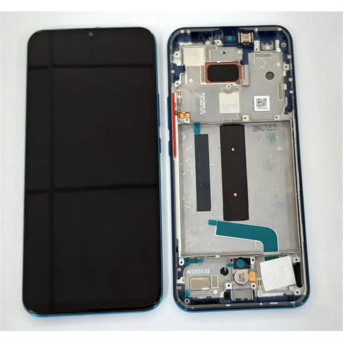 Pantalla lcd para Xiaomi Mi 10 Lite 5G 56000300J900 mas tactil negro mas marco azul verde Service Pack