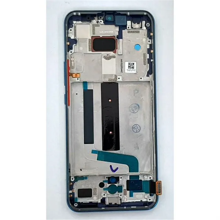 Pantalla lcd para Xiaomi Mi 10 Lite 5g mas tactil negro mas marco azul compatible