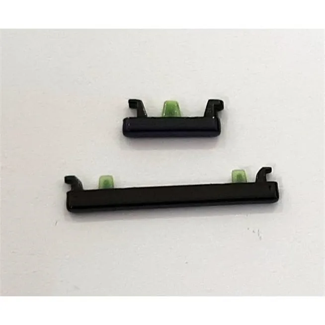 Set 2 botones negro para Xiaomi Mi 10 Lite 5G calidad premium