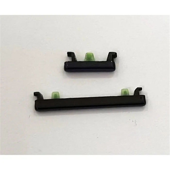 Set 2 botones negro para Xiaomi Mi 10 Lite 5G calidad premium