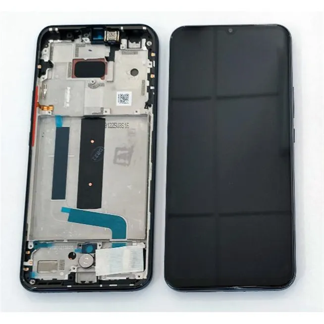 Pantalla lcd para Xiaomi Mi 10 Lite 5G 56000400J900 mas tactil negro mas marco negro Service Pack