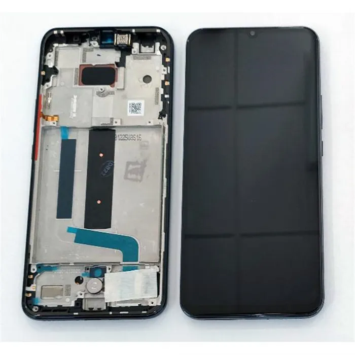 Pantalla lcd para Xiaomi Mi 10 Lite 5G 56000400J900 mas tactil negro mas marco negro Service Pack
