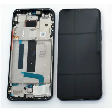 Pantalla lcd para Xiaomi Mi 10 Lite 5G 56000400J900 mas tactil negro mas marco negro Service Pack