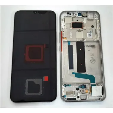 Pantalla lcd para Xiaomi Mi 10 Lite 5G 56000500J900 mas tactil negro mas marco plata Service Pack