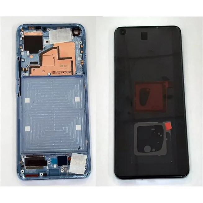 Pantalla para Xiaomi Mi 11 5G mas tactil negro mas marco azul Service Pack Premium