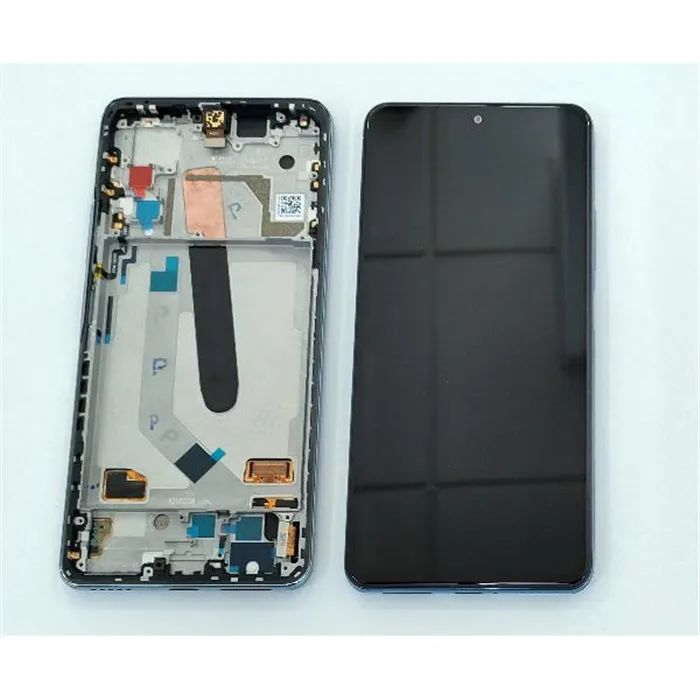 Pantalla lcd para Xiaomi MI 11i MI 11X Pro 5600040K1100 mas tactil negro mas marco azul Service Pack
