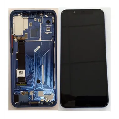 Xiaomi Mi 8 pantalla lcd + tactil negro + marco azul premium