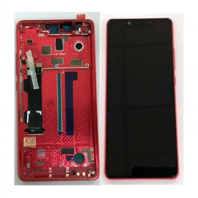 Xiaomi MI 8 SE pantalla lcd + tactil negro + marco rojo premium