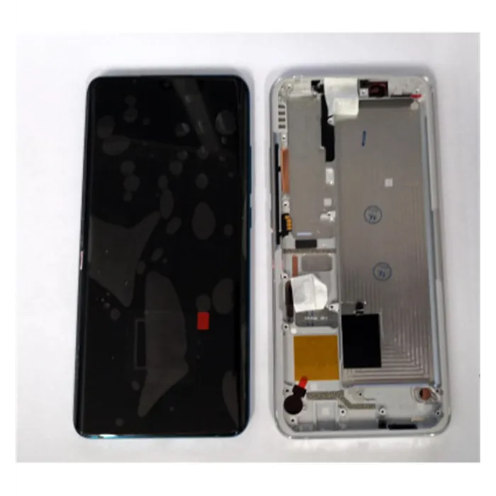 Pantalla LCD para Xiaomi Mi Note 10 mas tactil negro mas marco blanco Premium