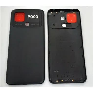 Tapa trasera o tapa bateria negra para Xiaomi Poco C40