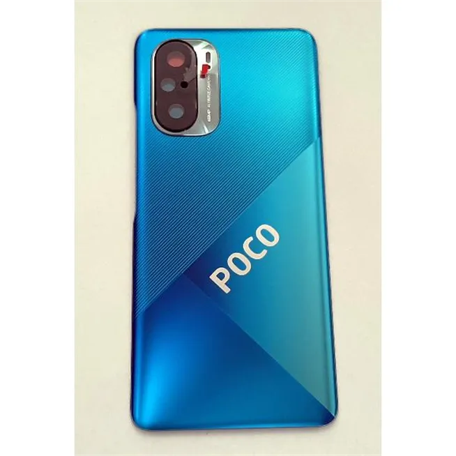 Tapa trasera o tapa bateria azul para Xiaomi Poco F3 mas cubierta camara