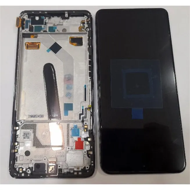 Pantalla lcd para Xiaomi Poco F3 560005K11A00 mas tactil negro + marco blanco Service Pack Premium