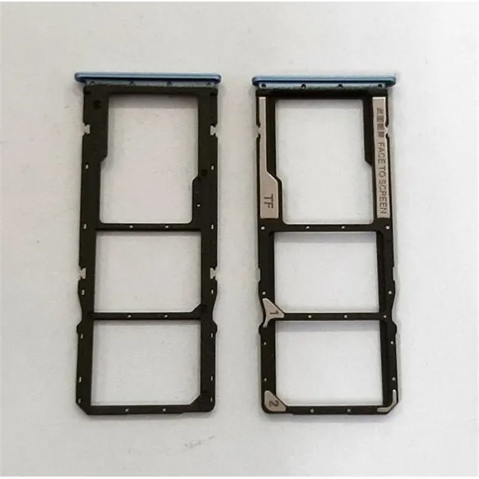 Soporte o bandeja dual sim azul para Xiaomi Poco M5s calidad premium