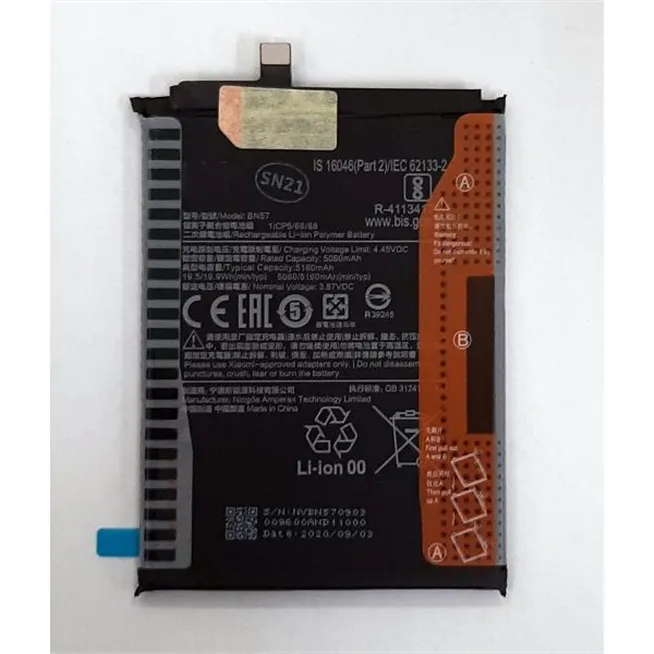 Bateria BN57 5160mah para Xiaomi Poco x3 calidad premium