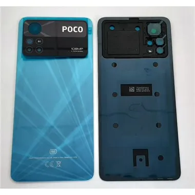 Tapa trasera o tapa bateria azul para Xiaomi Poco X4 Pro mas cubierta camara
