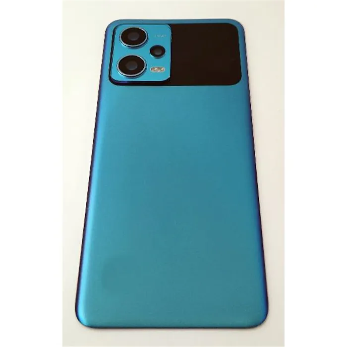 Tapa trasera o tapa bateria azul para Xiaomi Poco X5 5G con cristal de camara