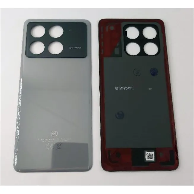 Tapa trasera o tapa bateria plata para Xiaomi Poco X6 Pro calidad premium