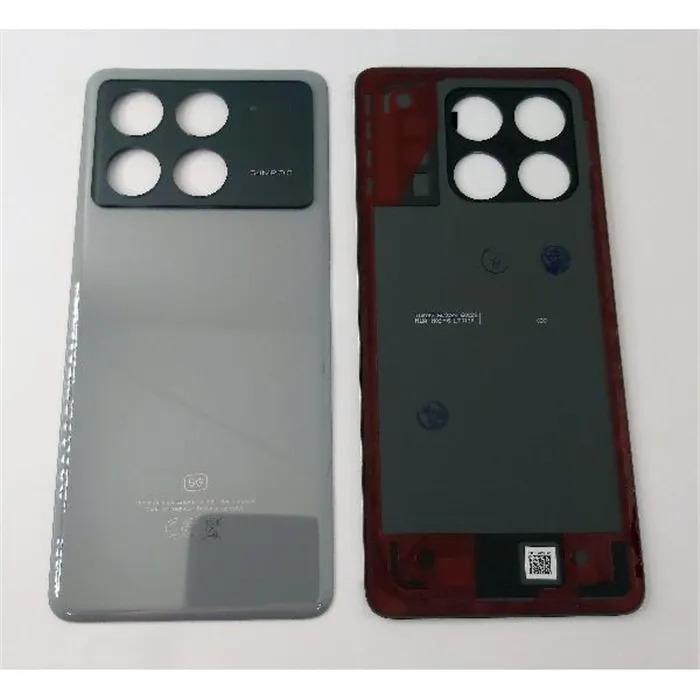 Tapa trasera o tapa bateria plata para Xiaomi Poco X6 Pro calidad premium