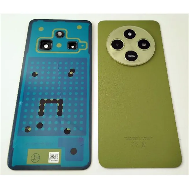 Tapa trasera o tapa bateria verde para Xiaomi Redmi 14C con cristal de camara