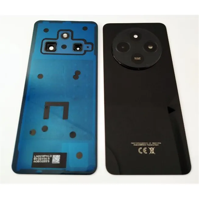 Tapa trasera o tapa bateria negra para Xiaomi Redmi 14C con cristal de camara