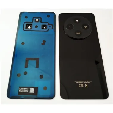 Tapa trasera o tapa bateria negra para Xiaomi Redmi 14C con cristal de camara