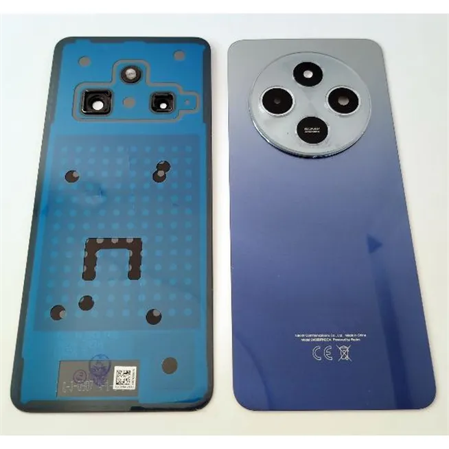 Tapa trasera o tapa bateria azul para Xiaomi Redmi 14C con cristal de camara 