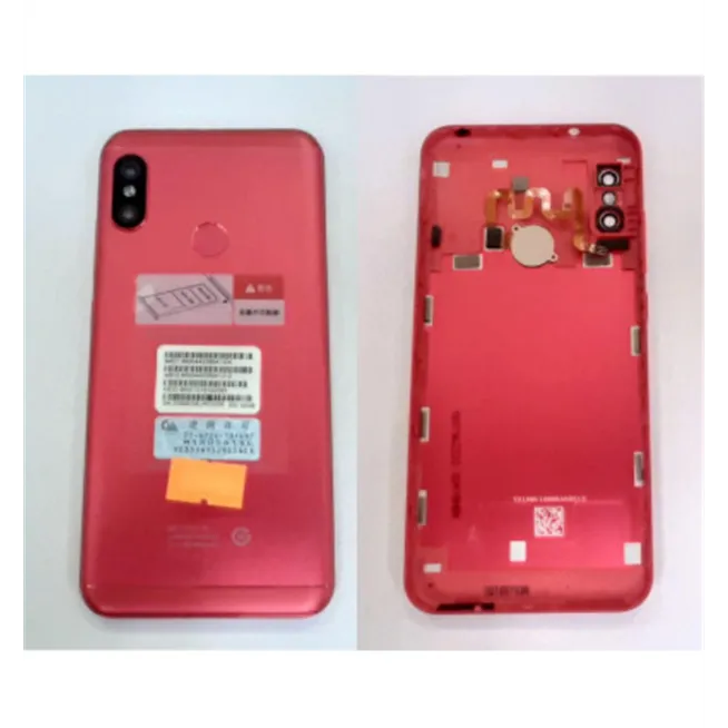 Tapa trasera o tapa bateria roja para Xiaomi Redmi 6 Pro Mi A2 Lite