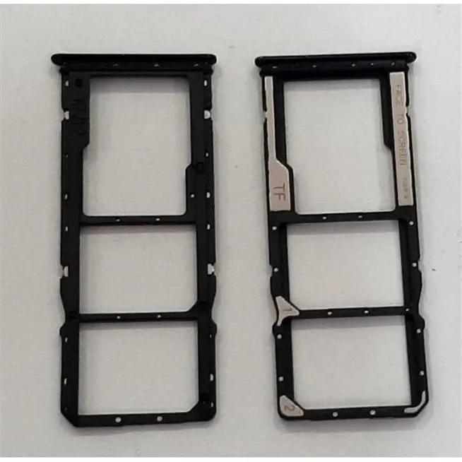Soporte o bandeja doble sim negra para Xiaomi Redmi Note 10 5G Poco M3 Pro 5G calidad premium