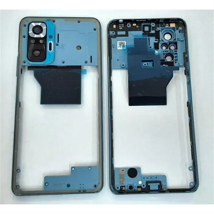 Carcasa central o marco azul para Xiaomi Redmi Note 10 Pro calidad premium