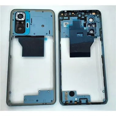 Carcasa central o marco azul para Xiaomi Redmi Note 10 Pro calidad premium