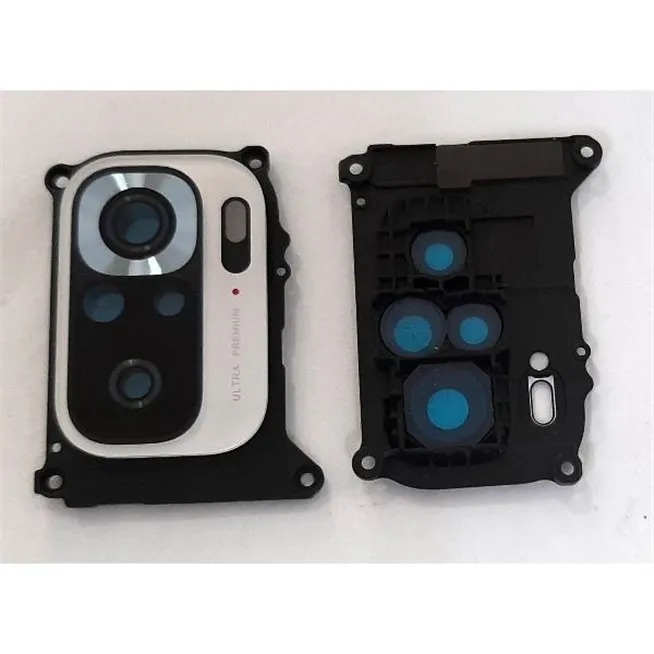Carcasa sujecion para Xiaomi Redmi Note 10S mas cristal camara blanco calidad premium