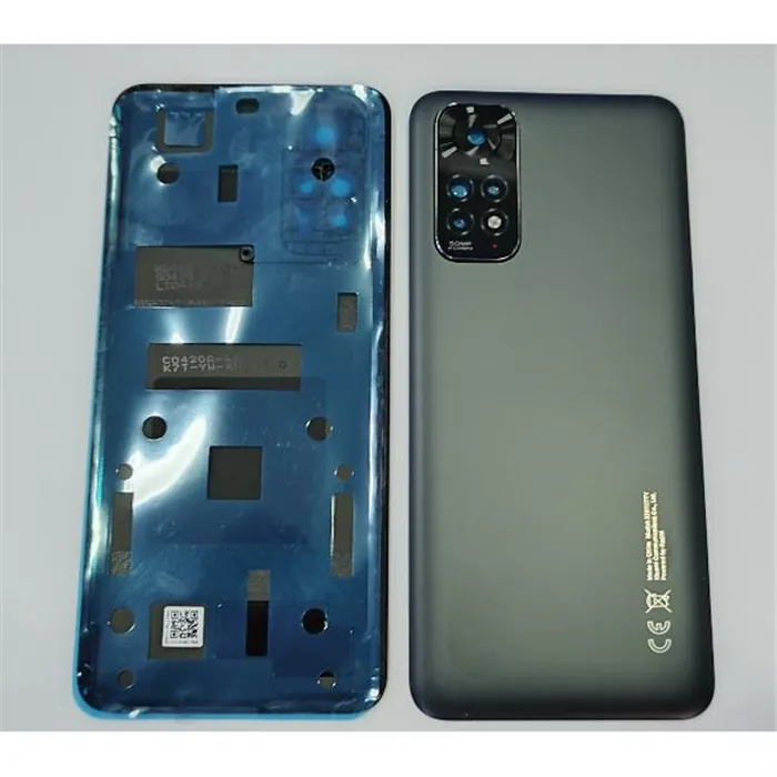 Tapa trasera o tapa bateria negra para Xiaomi Redmi Note 11 4G Redmi Note 11S 4G mas cubierta camara