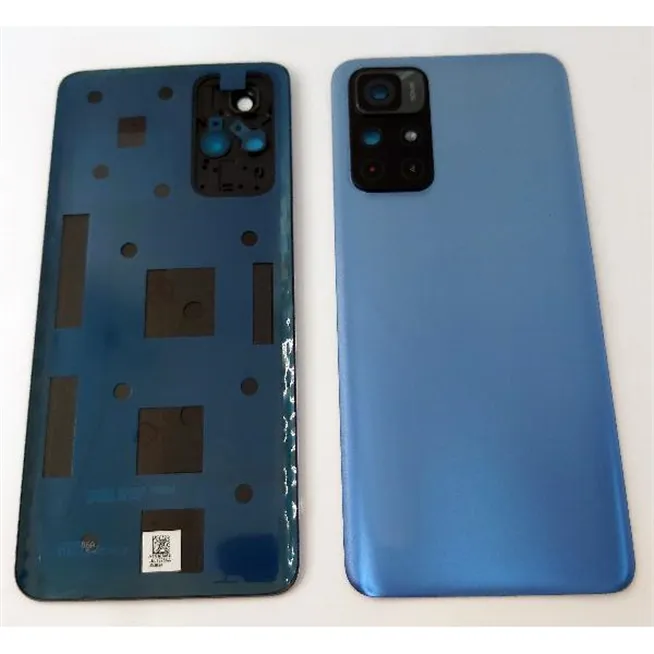 Tapa trasera o tapa bateria azul para Xiaomi Redmi Note 11 5G con lente de camara