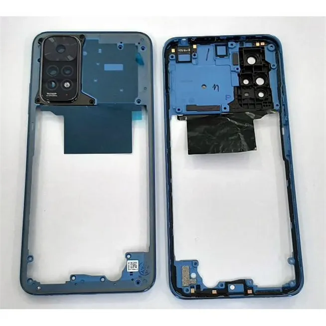 Carcasa central o marco azul para Xiaomi Redmi Note 11S mas cubierta camara