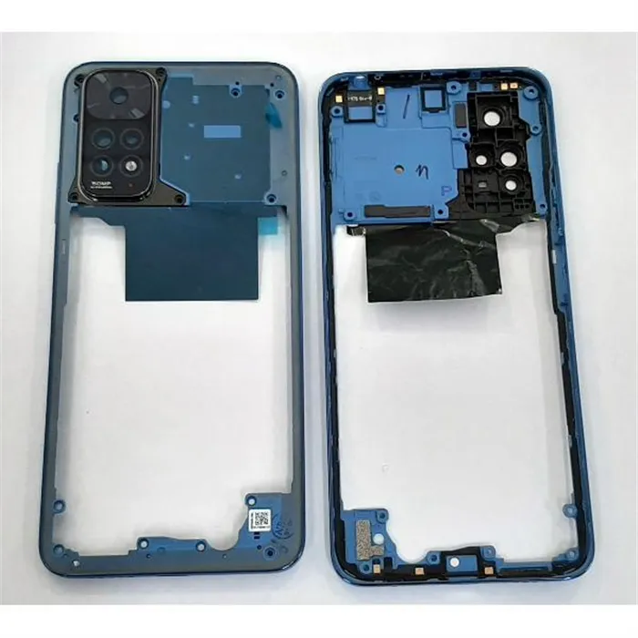 Carcasa central o marco azul para Xiaomi Redmi Note 11S mas cubierta camara