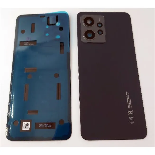 Tapa trasera o tapa bateria negra para Xiaomi Redmi Note 12 4G con lente de camara