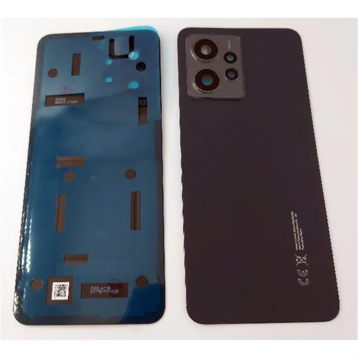 Tapa trasera o tapa bateria negra para Xiaomi Redmi Note 12 4G con lente de camara